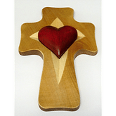 Kríž: so srdcom, drevený