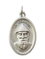 Medailón: svätý Charbel, kovový - 2,5 cm