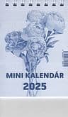 Mini kalendár: stolový - modrý - 2025 (GW)